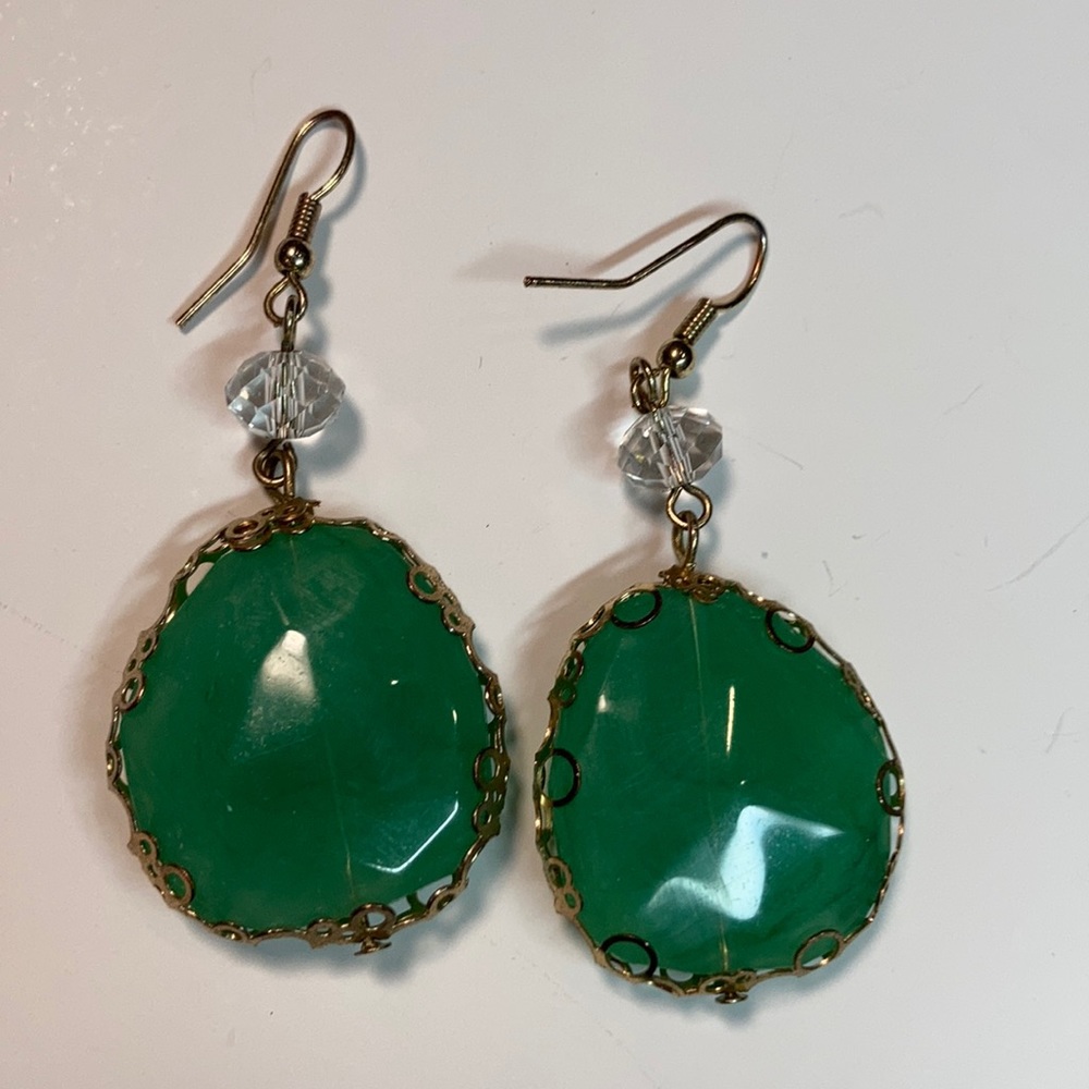 Green Stone Earrings